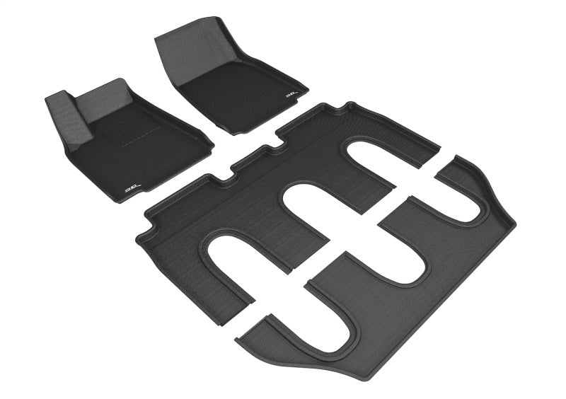 3D MAXpider 16-17 Tesla Model X Non-Folding Kagu Black Full Set - L1TL00201509