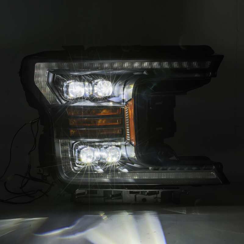 AlphaRex 18-19 Ford F-150 NOVA LED Proj Headlights Plank Style Matte Black w/Activ Light/Seq Signal - 880182