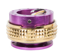 Load image into Gallery viewer, NRG Quick Release Kit - Pyramid Edition - Purple Body / Chrome Gold Pyramid Ring - SRK-210PP/CG