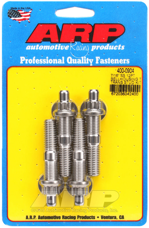 ARP 7/16in SS 12pt bellhousing to trans stud kit - 400-0904