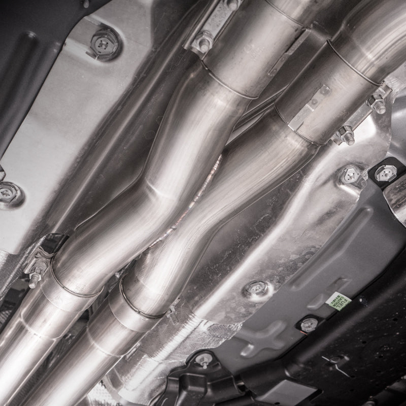 Stainless Works 2020 Ford GT500 Legend Catback X-Pipe Exhaust Factory Connect - Polished Tips - GT500CBXFCL