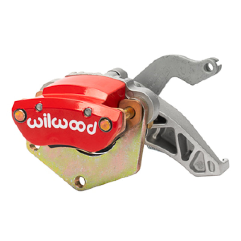 Wilwood Caliper-MC4 Mechanical-R/H - Silver w/No Logo 2.00in Piston .81in Disc - Red - 120-17477-RD