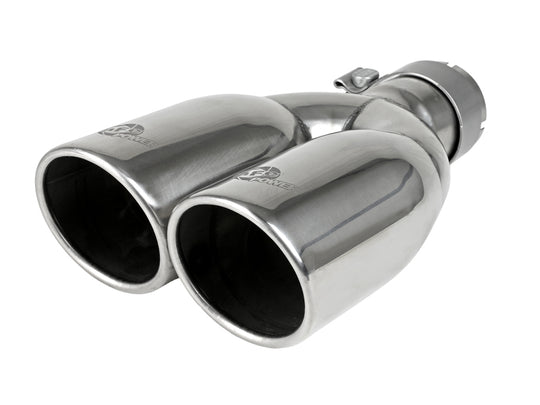 aFe MACH Force-Xp Universal Exhaust Tip 2-1/2 IN Inlet x 3-1/2 IN Outlet X 12 IN L - 49T25374-P12
