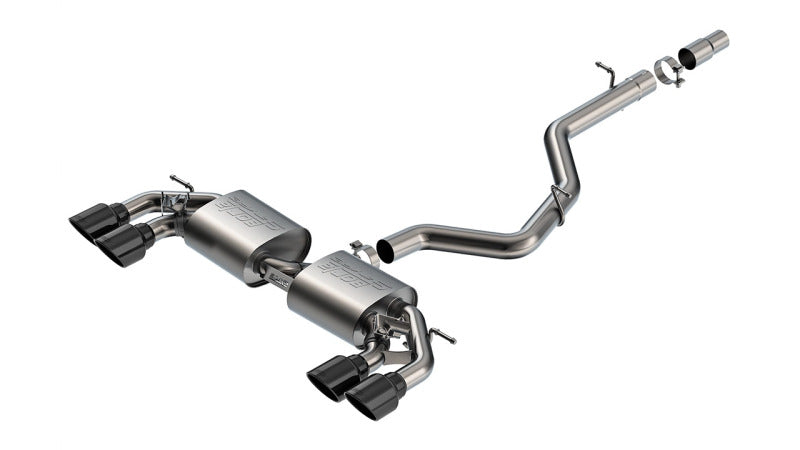 Borla 22-25 Volkswagen Golf R S-type Cat-Back Exhaust - Dual 4.5in Black Chrome Tips - 141029BC