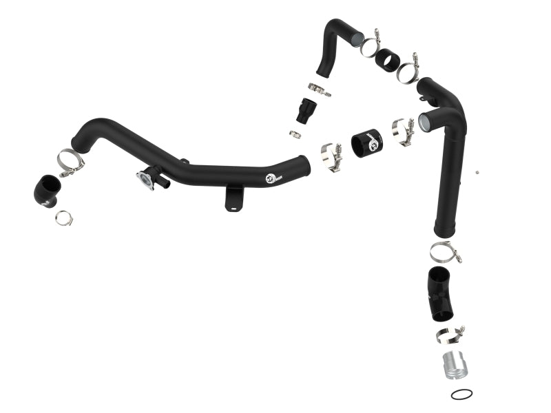 aFe 21-22 Ford Bronco V6-2.7Ltt BladeRunner Alum Hot Charge Pipe - Black - 46-20588-B