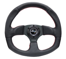 Load image into Gallery viewer, NRG Reinforced Steering Wheel (320mm Horizontal / 330mm Vertical) Leather w/Red Stitching - RST-009R-RS
