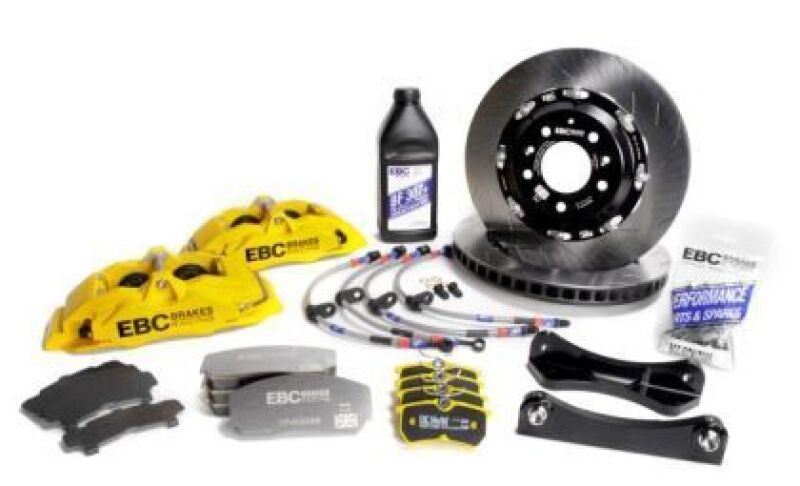 EBC Racing Tesla Model 3/Y Yellow Apollo-6 Calipers 380mm Rotors Front Big Brake Kit - BBK057YEL-1