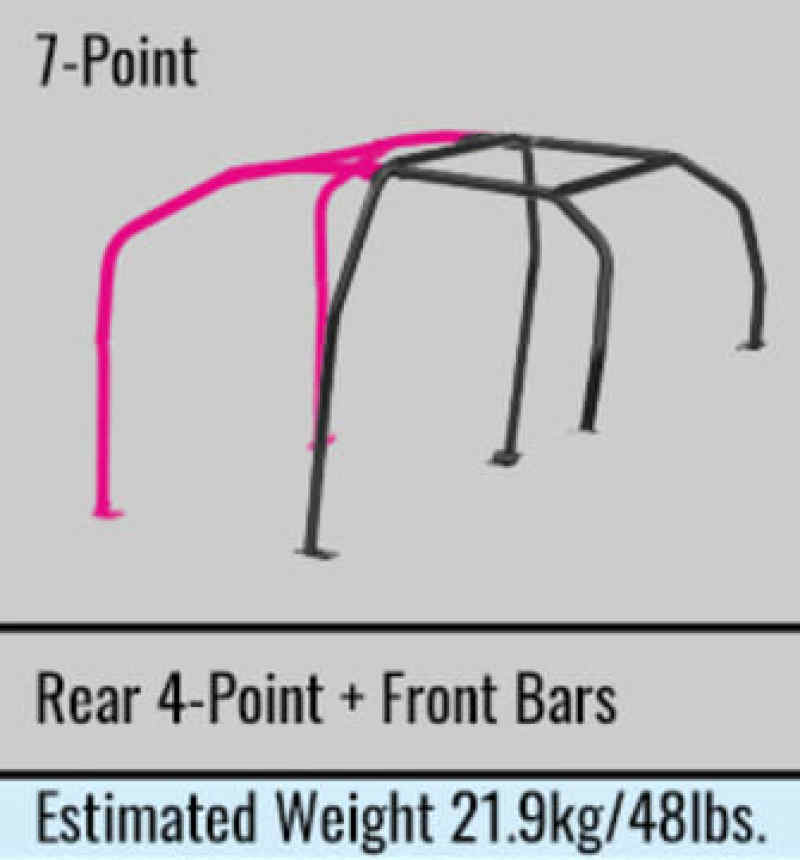 Cusco Chromoly Roll Cage 7-Point 4/5-Passenger Through Dash Mitsubishi Evo 10 CZ4A (S/O / No Cancel) - 566 265 L