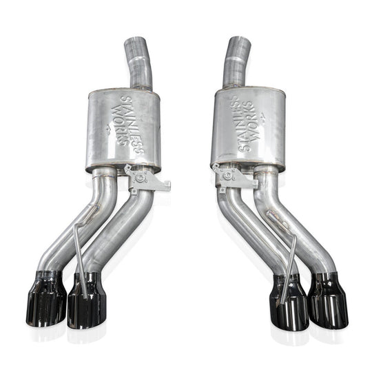 Stainless Works 22-25 Cadillac CT5-V Blackwing Axle Back Exhaust - Black Chrome Tips - CT5V22AB-BC