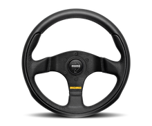 Load image into Gallery viewer, Momo Team Steering Wheel 300 mm - 4 Black Leather/Black Spokes - TEA30BK0B