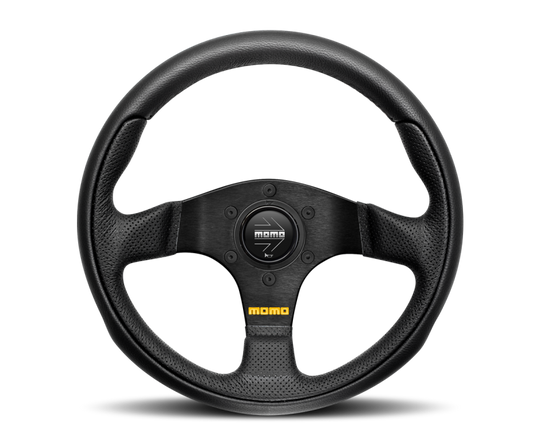 Momo Team Steering Wheel 300 mm - 4 Black Leather/Black Spokes - TEA30BK0B