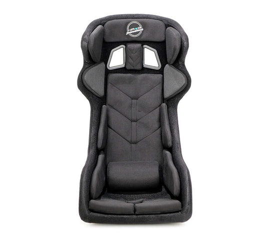 NRG FIA Competition Seat w/ Head Containment & Comp Fabric FIA Velcro Paddings - Thin Cushion (Blk) - FRP-RS700M-BK1