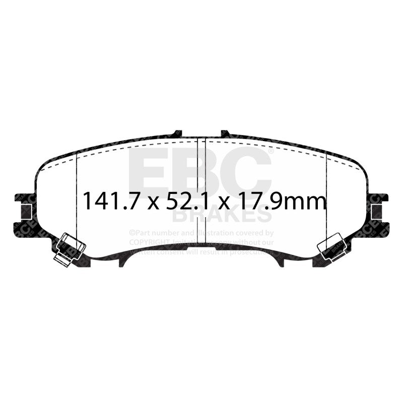 EBC 2016+ Nissan Titan 5.6L Yellowstuff Rear Brake Pads - DP43089R
