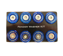 Load image into Gallery viewer, NRG M-Style Fender Washer Kit (TI Series) M6 Bolts For Metal (TI Burn Wshr/Silver Screw) - Set of 10 - FW-380TS