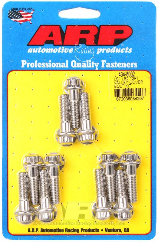 ARP LS1 LS2 SS 12pt Valley Cover Bolt Kit - 434-8002