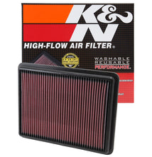 Load image into Gallery viewer, K&amp;N Replacement Air Filter 11.75in O/S Length x 9in O/S Width x 1.188in H for 13 Hyundai Santa Fe - 33-2493