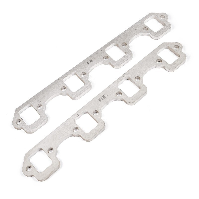 Stainless Works SBF Stock Rectangular Shaped Port 304SS Exhaust Flanges 1-3/4in Primaries (2in BP) - HFSBF2