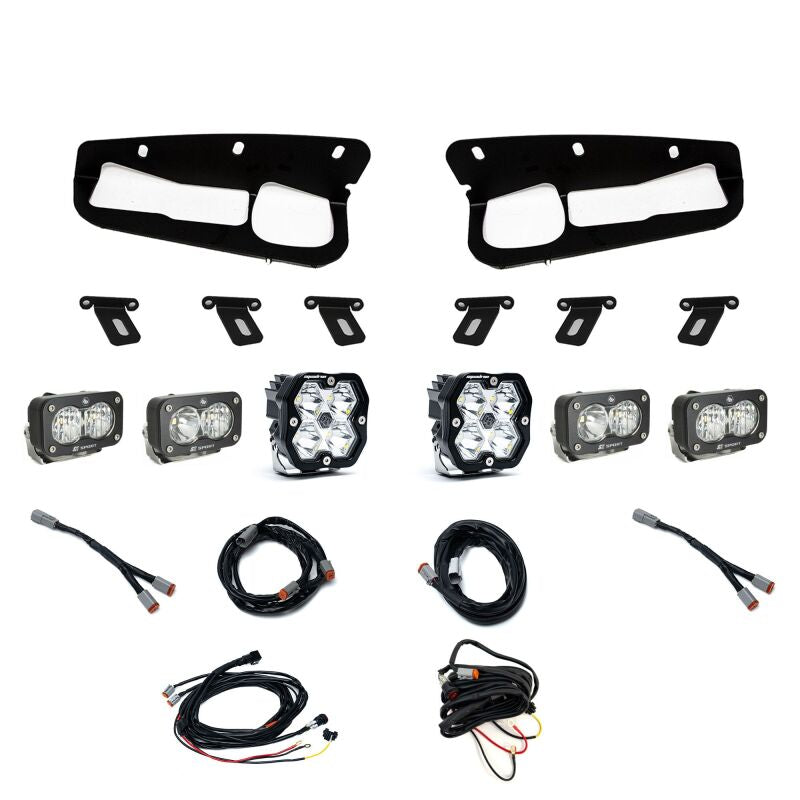 Baja Designs 21-25 Ford Bronco Squadron 2.0 (Spot) / S2 Sport D/C & W/C FPK Steel Bumper - Clear - 440086