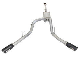 aFe MACHForce XP Exhaust 3in SS Dual Side Exit CB w/ Black Tips 15 Ford F150 Ecoboost V6-2.7L/3.5L - 49-43070-B