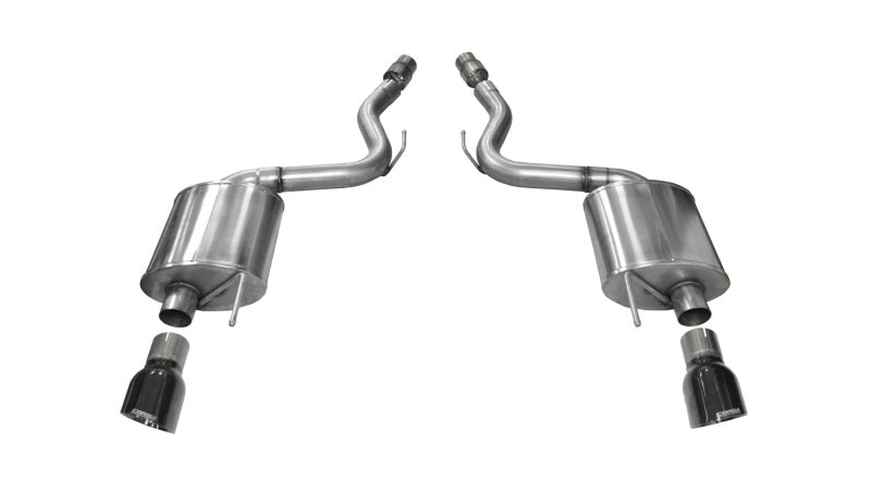 Corsa 2015-2017 Ford Mustang GT 5.0 3in Axle Back Exhaust Black Dual Tips (Touring) - 14329BLK