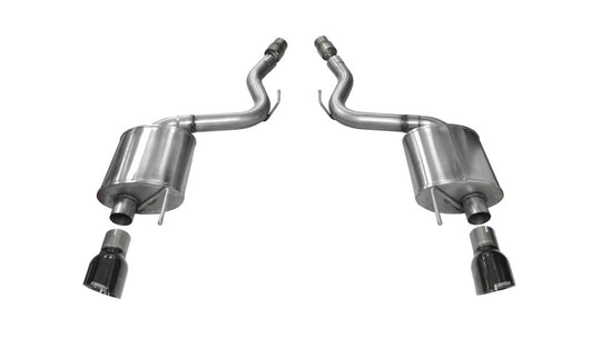 Corsa 2015-2017 Ford Mustang GT 5.0 3in Axle Back Exhaust Black Dual Tips (Touring) - 14329BLK