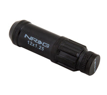 Load image into Gallery viewer, NRG 700 Series M12 X 1.25 Steel Lug Nut w/Dust Cap Cover Set 21 Pc w/Locks &amp; Lock Socket - Black - LN-LS710BK-21