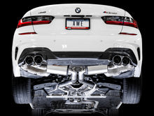 Load image into Gallery viewer, AWE Tuning 2019+ BMW M340i (G20) Resonated Touring Edition Exhaust - Quad Chrome Silver Tips - 3015-42150