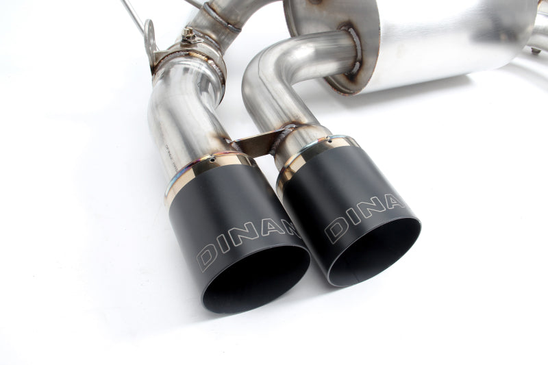 Dinan 15-20 BMW M3/M4 (F80/F82/F83) Free Flow Axleback Exhaust System - Black Tips - D660-0050-BLK