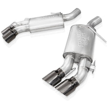 Load image into Gallery viewer, Stainless Works 16-21 Camaro SS 3in Original Factory Connect Axle Back w/Valve - 4in Quad Black Tips - CA16RVMKFBC