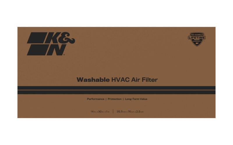 K&N HVAC Filter 14 X 30 X 1 Merv 8 - HVC-8-11430