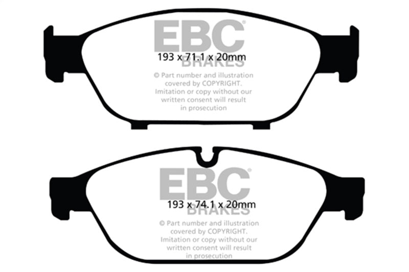 EBC 12+ Audi A6 Quattro 3.0 Supercharged Redstuff Front Brake Pads - DP32086C