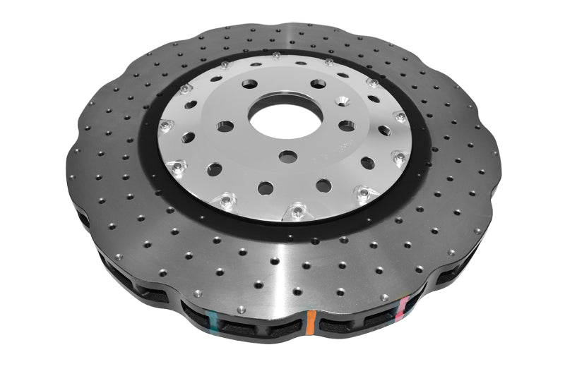 DBA 14-18 Audi RS7 (w/Iron Rotors) Front 5000 Series Cross Drilled Rotor w/Silver Hat - DBA53002WSLVXD