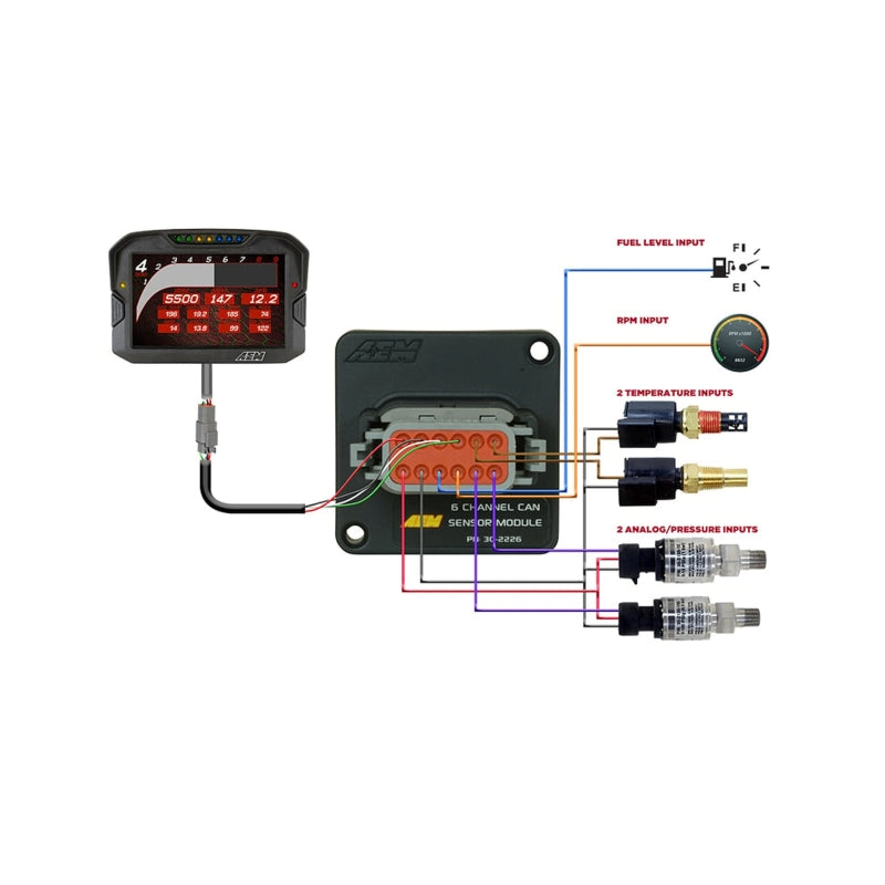 AEM 6 Channel CAN Sensor Module - 30-2226
