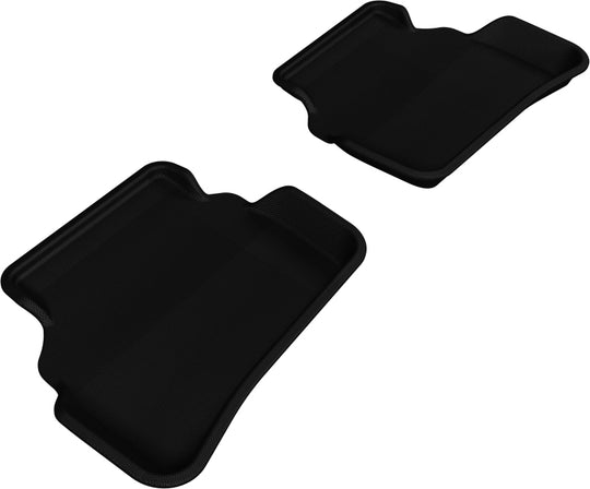 3D MAXpider 2008-2014 Mercedes-Benz C-Class Sedan W204 Kagu 2nd Row Floormats - Black - L1MB00921509