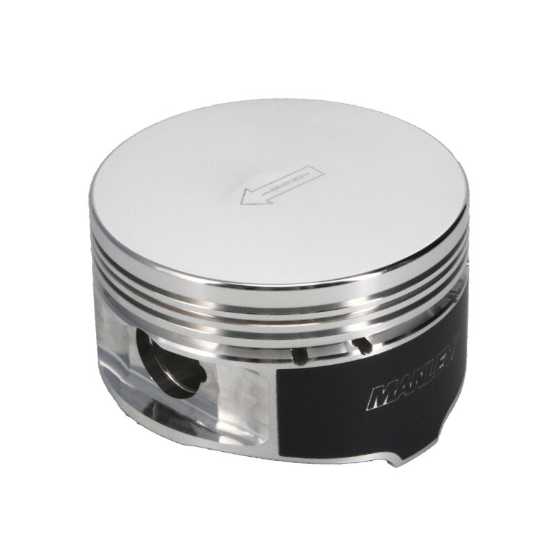 Manley Ford 4.6L/5.4L (3Valve) Flat Top Forged Aluminum 3.572in Bore 0cc Dome Piston Set - 594020C-8