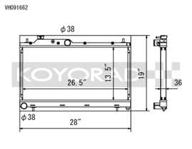 Koyo 08-15 Subaru WRX / STI 05-09 Subaru Legacy GT 2.5L (MT / w/ Filler Neck) Radiator - VH091662