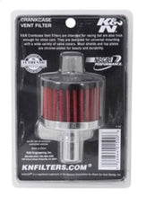 Load image into Gallery viewer, K&amp;N Steel Base Crankcase Vent Filter .625in Vent OD x 2in OD x 1.5in Height - 62-1020