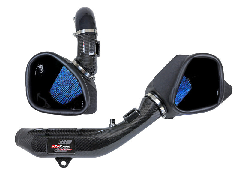 aFe Track Series Stg 2 Carbon Fiber Intake w/Pro 5R Media 15-20 BMW M3/M4(F80/82/83) L6-3.0L(tt) S55 - 57-10006R