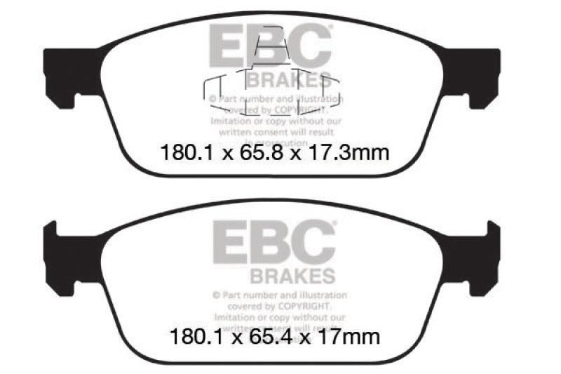 EBC 12+ Ford Focus 2.0 Turbo ST Yellowstuff Front Brake Pads - DP42145R