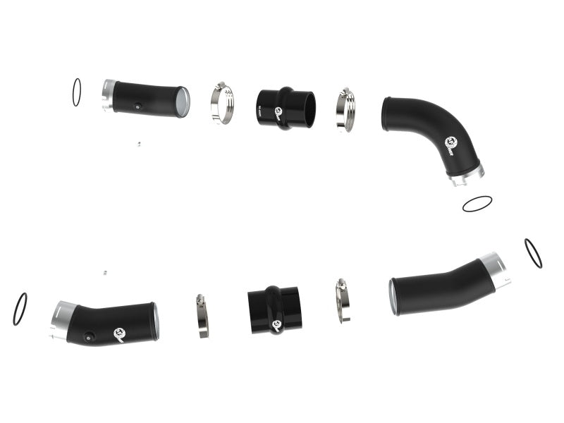 aFe 2024+ Toyota Tacoma BladeRunner 2.5in & 3in Aluminum Hot & Cold Charge Pipe Kit - Black - 46-20724-B