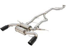 Load image into Gallery viewer, aFe MACHForce XP SS-304 Black Tip 3.0in-2.5in Dia Cat Back Exhaust 11-13 BMW 335i (E90/E92) 3.0L - 49-36328-B