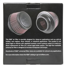 Load image into Gallery viewer, K&amp;N Universal Round Clamp-On Air Filter 3in Flange ID x 6in Base OD x 4.625in Top OD x 3in Height - RU-5288