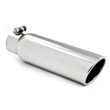 Load image into Gallery viewer, MBRP Universal Tip 3.5in OD 2.5in Inlet 12in L Angled Cut Rolled End Clampless No-Weld T304 - T5148