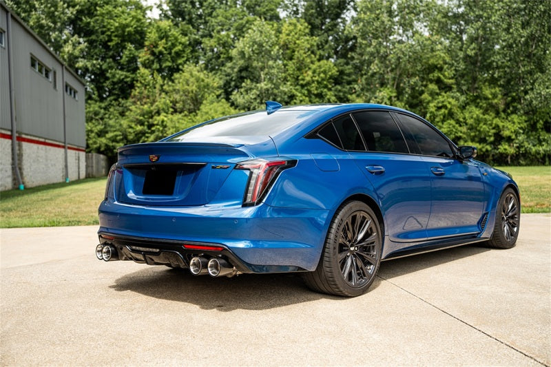 Corsa 2022-25 Cadillac CT5 V Blackwing 3in. Cat-Back w/ Act. Exh. - Dbl X-Pipe - Twin 4.5in. CF Tips - 21320CF