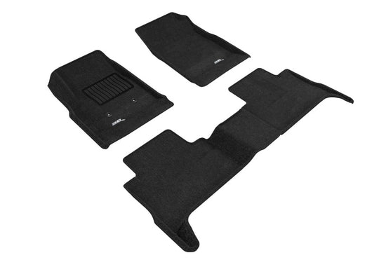 3D MAXpider 15-22 GMC Canyon Crew Cab Elegant 1st 2nd Row - Floor Mat Set (Black) - L1GM01804709