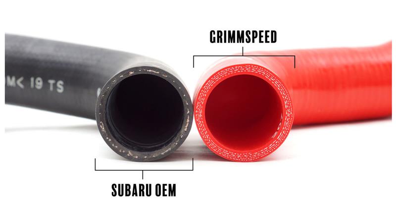 GrimmSpeed 04-08 Subaru Forester XT Radiator Hose Kit - Black - 405323