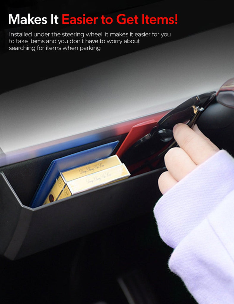Driver Side Dash Panel Storage Box for Tesla Model Y/3