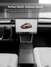 Load image into Gallery viewer, Dry Carbon Fiber Center Console Cover For Model Y Juniper / Model 3 Highland / Model YL
