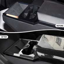 Load image into Gallery viewer, Dry Carbon Fiber Center Console Cup Holder for Cybertruck