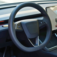 Load image into Gallery viewer, Dry Carbon Fiber Steering Wheel Trim Cover for Model 3 Highland / Model Y Juniper (3 Pieces)